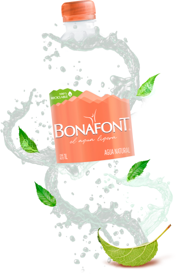 Botella Bonafont decorativa
