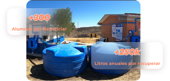 Ícono de sistema de captación de agua pluvial