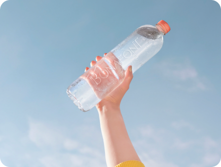 Botella Bonafont sin etiquetas